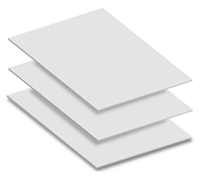 Suministros para las Artes Graficas: Lámina Blanca PVC 6 mm 1.22 x 2.44
